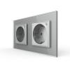 2-Fache Smarthome Steckdose VL-FCTC16AZ2-2xSR-15 Grau Livolo EC