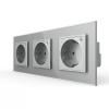 3-Fache Smarthome Steckdose VL-FCTC16AZ2-3xSR-15 Grau Livolo EC