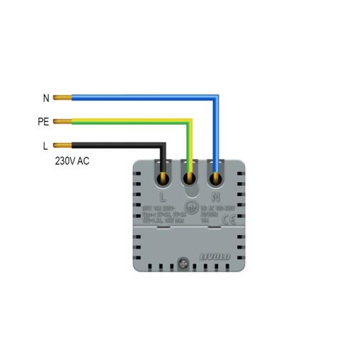 1-faches Steckdosen-Modul  mit USB-C Anschulss 18W Gold