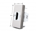 Innenleben HDMI Dose VL-HDMI-15 (1/2) Grau Livolo