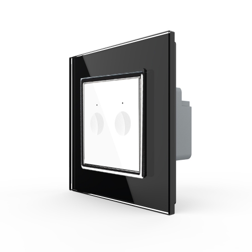 2-facher Lichtschalter Notch Schwarz/Wei� LIVOLO 