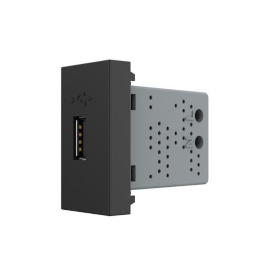 Livolo halbes USB-Modul zum Aufladen von Geräten in schwarz