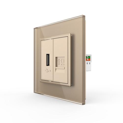 USB- + Netzwerk Module Gold LIVOLO