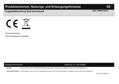 Treppenbeleuchtung Gold Ausverkauft