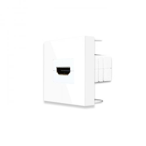 Multimedia-Wandanschluss (HD-kompatibel) 90 Winkel fr Bodentanks XJY-HDMI-04-01 Wei